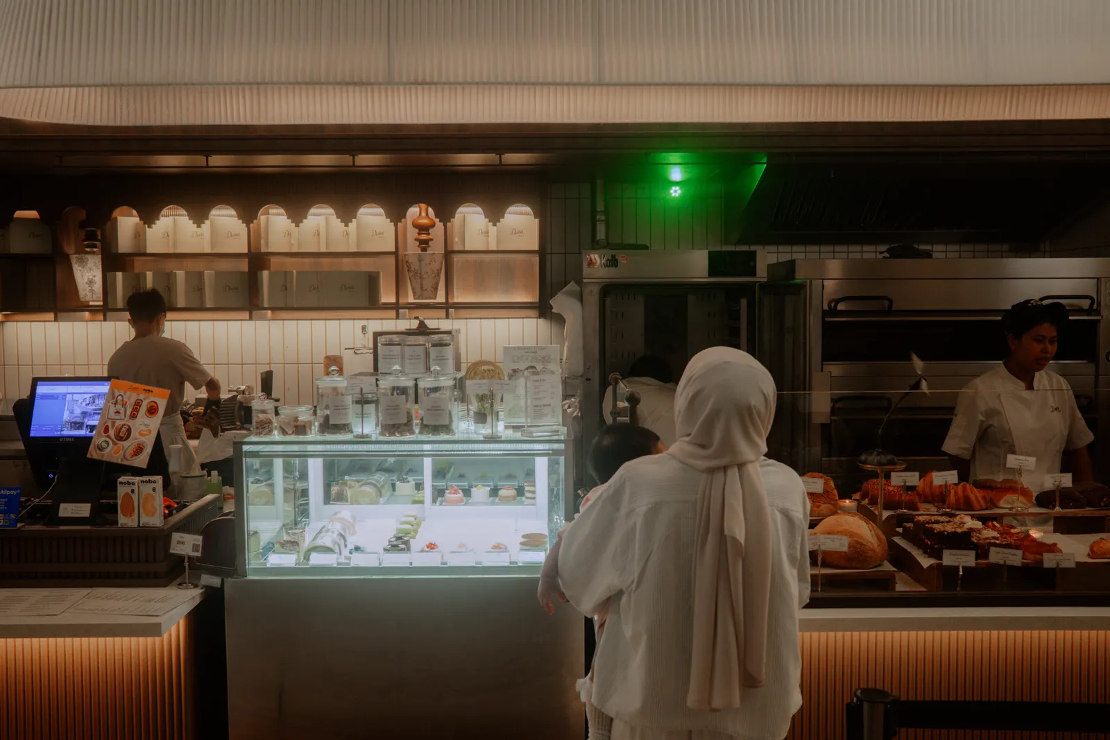Inside the bakery shop
